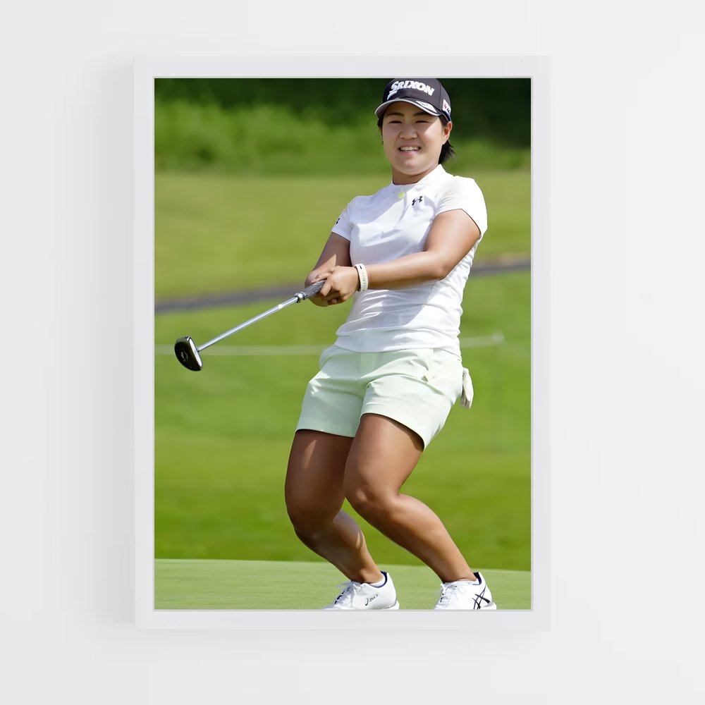 Poster Birdie en Blanc – affiche Golf (vue 3)